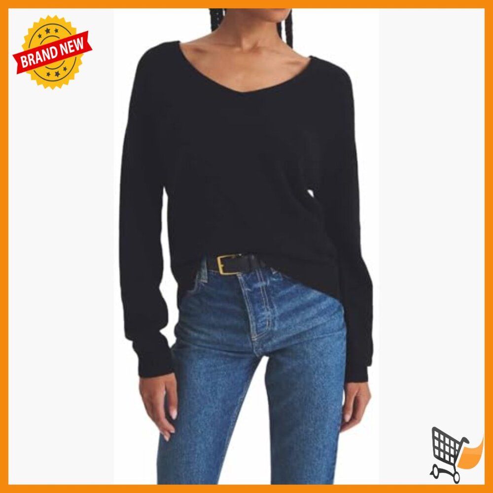 Lightweight Cashmere V-Neck Pullover Sweater Long… - image 3